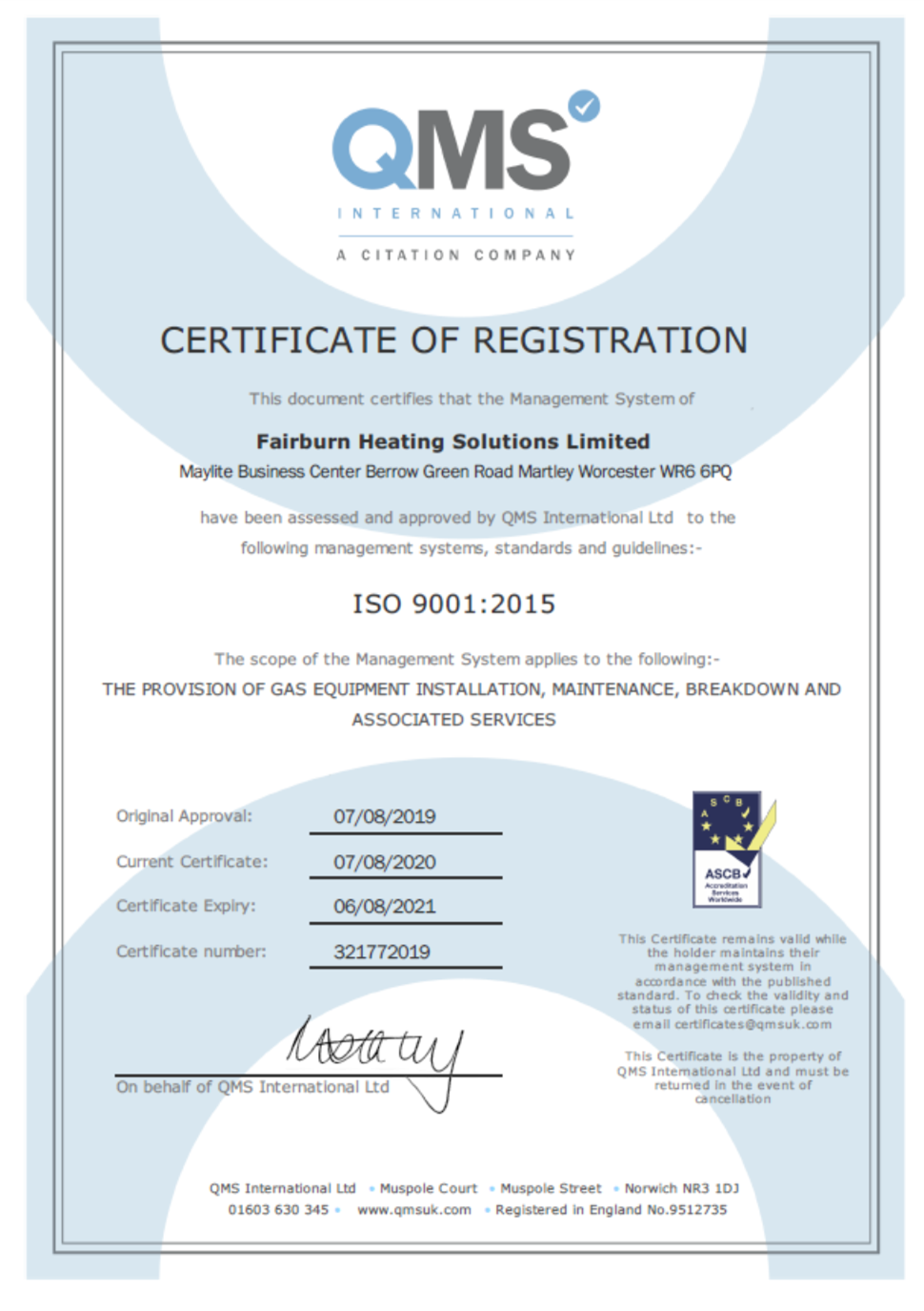 Hard work pays off with ISO 9001:2015 renewal